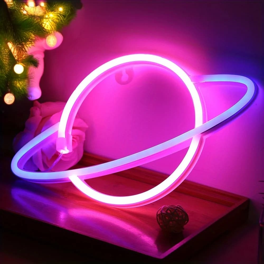 Salamanterimuotoinen neonvalokyltti, USB-/paristokäyttöinen LED-seinävalaisin