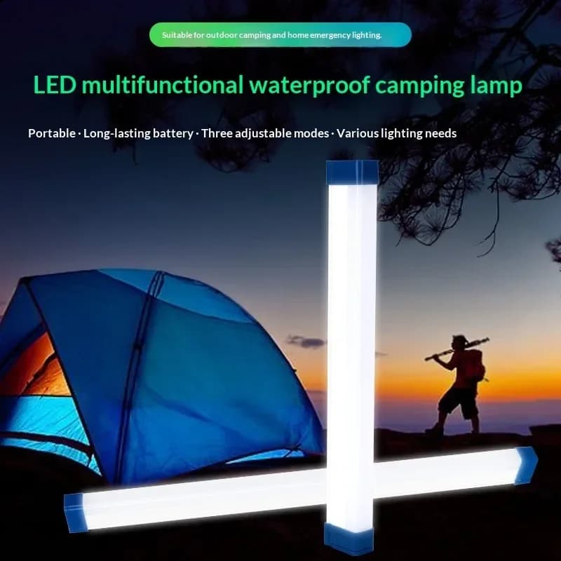 Ladattava USB LED-putkivalo ripustuskoukulla retkeilyyn ja videoon