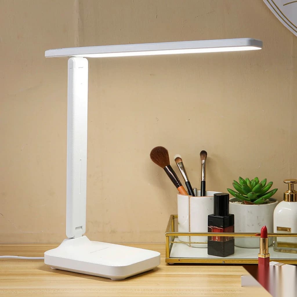 Taitettava himmennettävä LED-työpöytälamppu, 3 väriä