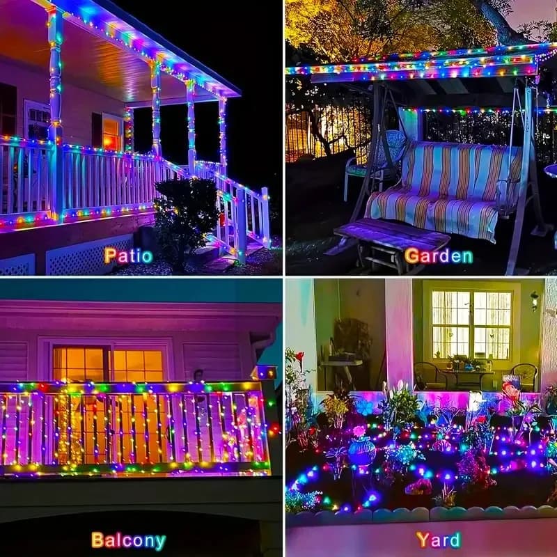 Ulkokäyttöön aurinko-RGB-valosarjat, vedenkestävät