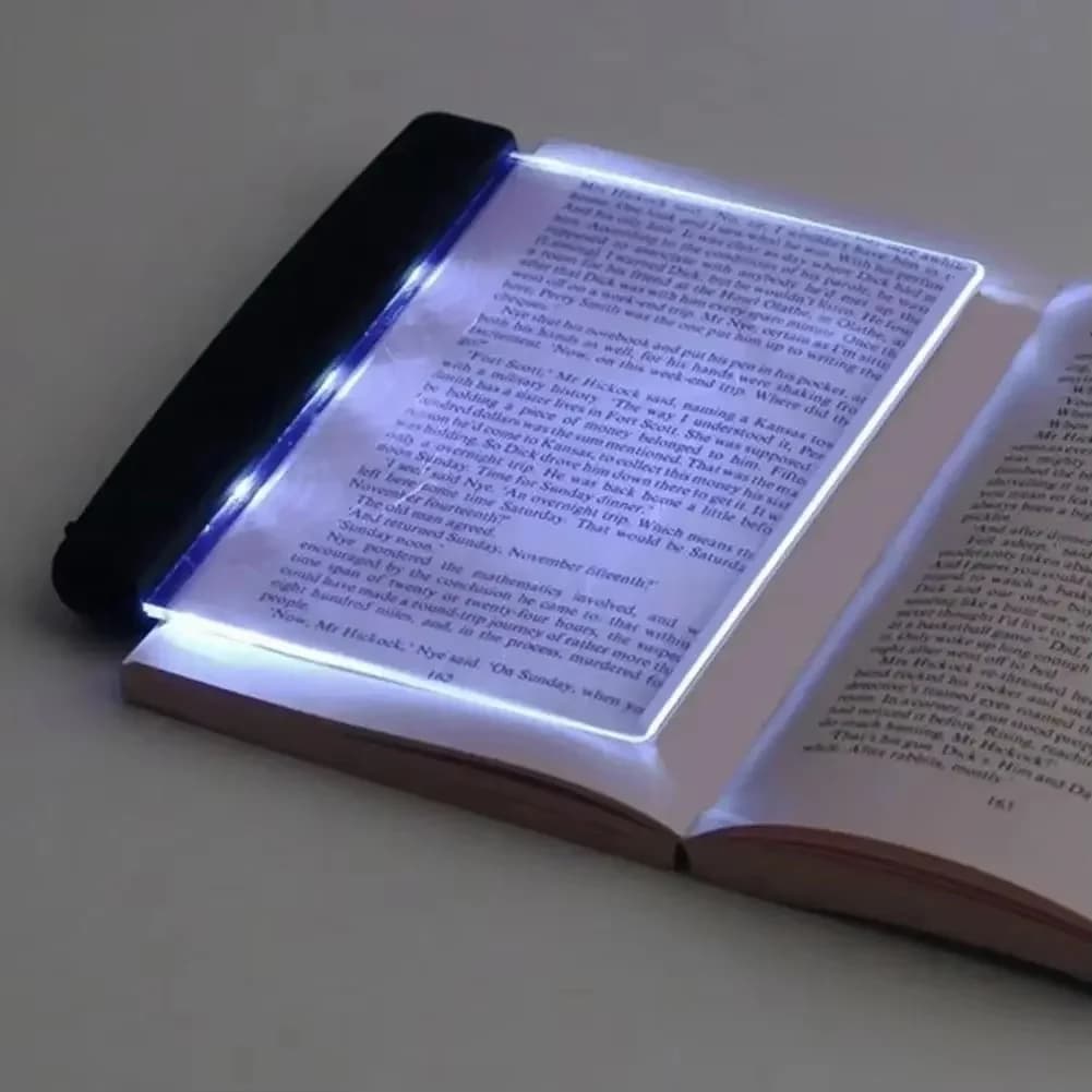 Paristokäyttöinen litteä LED-kirjavalaisin silmien suojatoiminnolla