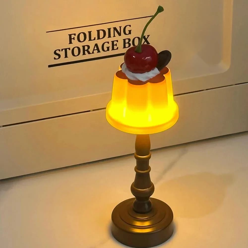 Retro-pudinginmuotoinen mini LED-työpöytäyövalo