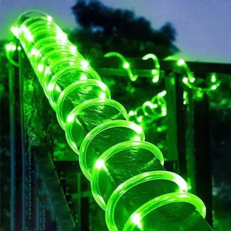 Aurinko-LED-köysivalot poluille, 8 tilaa