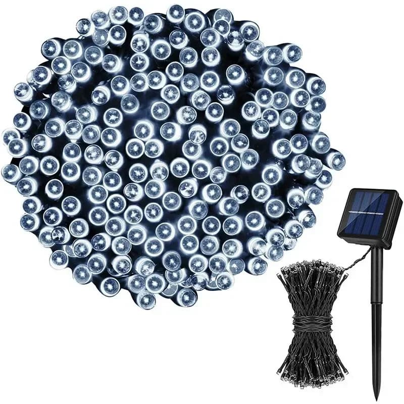 Vedenpitävät aurinkokerrosvalot lämpimällä valkoisella LED:llä ulkokäyttöön