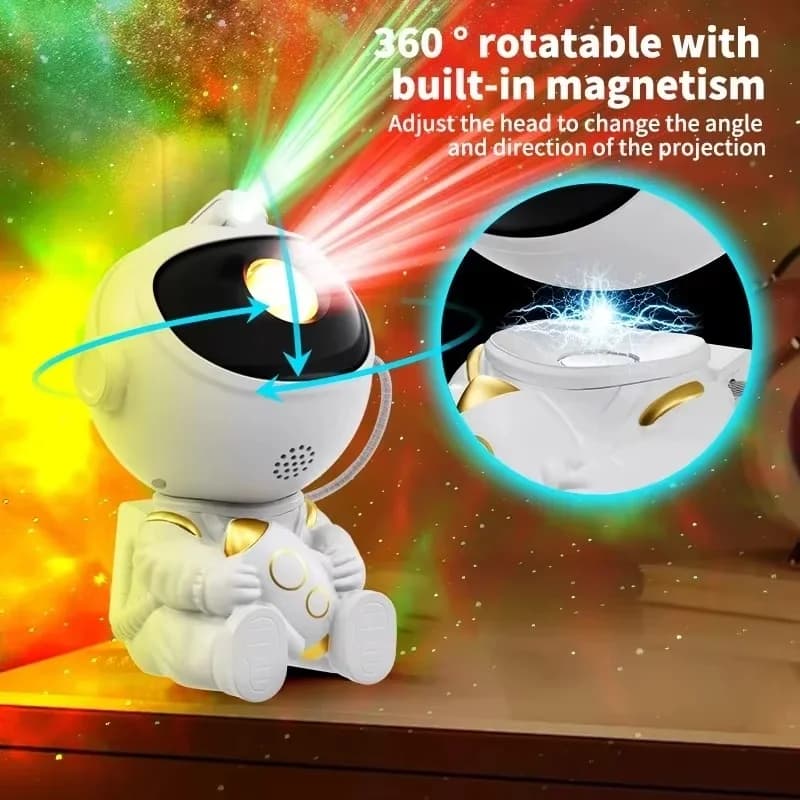 Astronauttiavaruusprojektorin LED-yövalo