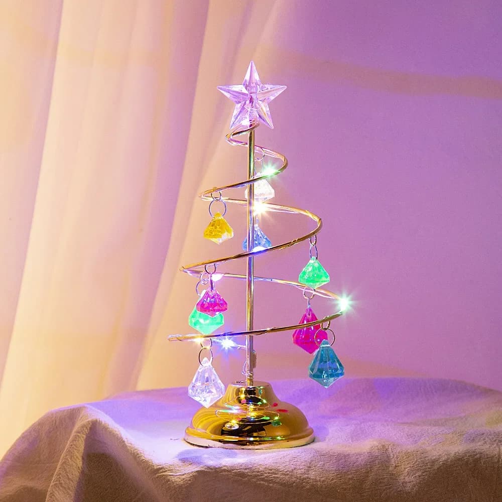LED-kristalli joulupuu yövalo -koriste