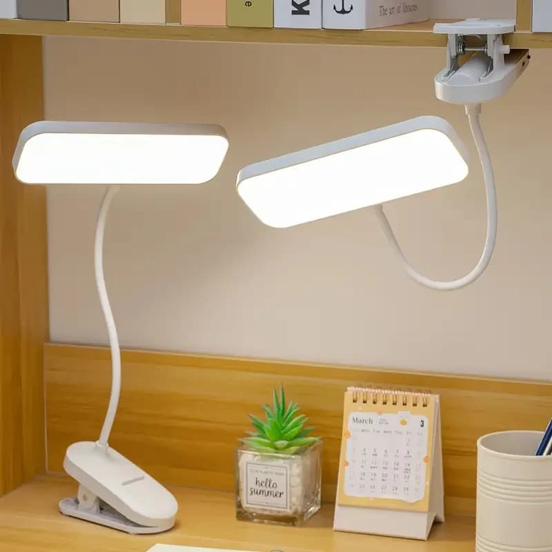USB-ladattava puristettava LED-työpöytälamppu, himmennettävä