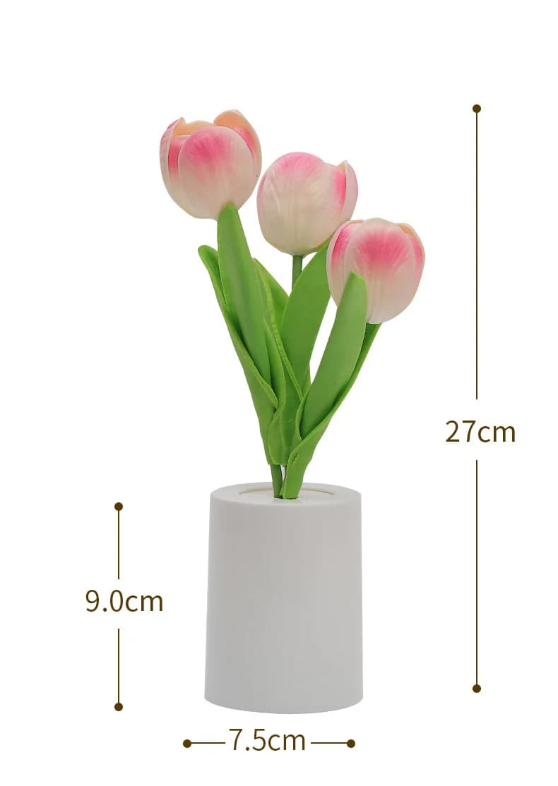 Lämmin LED-tulppaanikimppu -hämyvalo